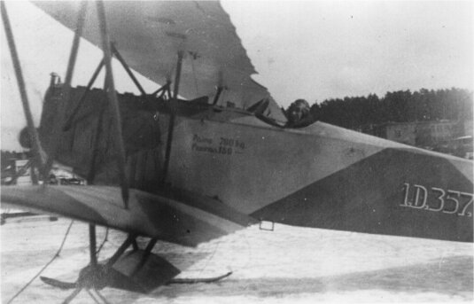 Finnish D.VII ‘1D.357’ on ski’s (source: Central-Finland Aviation Museum)