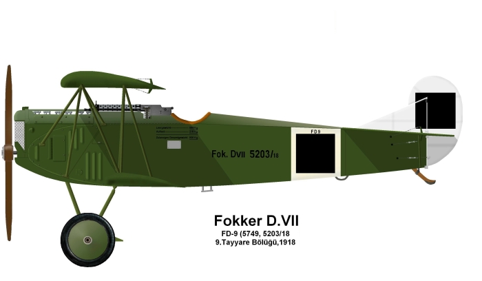 Profile of Turkish D.VII ‘FD-9’ (source: www.tayyereci.com)
