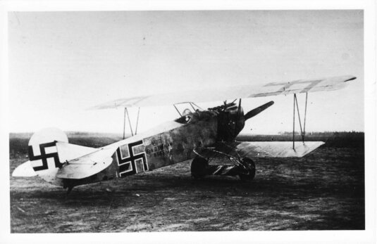 Finnish Fokker D.VII ‘1D.357’ with lozenge fabric and German serial ‘8545/18′(source: Central-Finland Aviation Museum)
