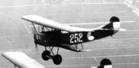LVA Fokker D.VII '252' in flight as part of the Five fingers at one hand