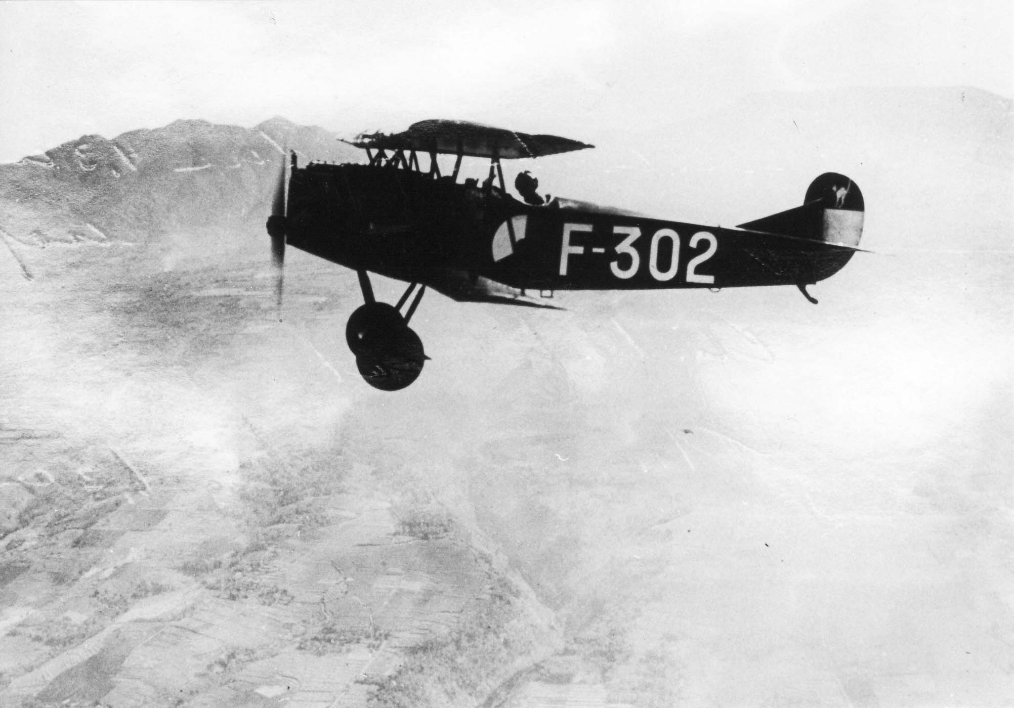 LA-KNIL Fokker D.VII F-302 over the Dutch East Indies countryside